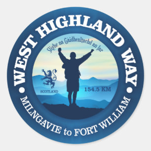 Hiking (West Highland Way) Classic Round Sticker