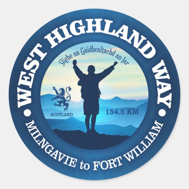 Hiking (West Highland Way) Classic Round Sticker (Front)