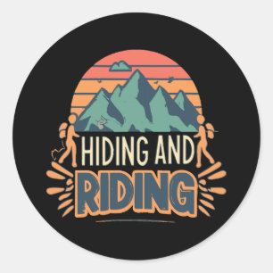 Hiking Where Journeys Become Adventures Classic Round Sticker