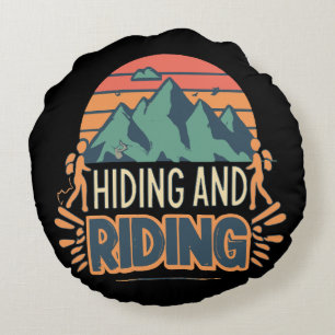 Hiking Where Journeys Become Adventures Round Cushion