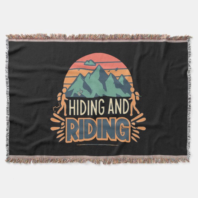 Hiking Where Journeys Become Adventures Throw Blanket (Front)