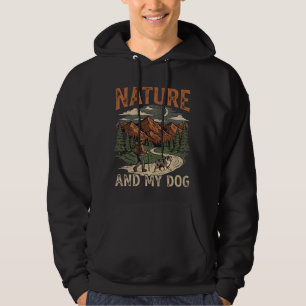 Hiking With My Dog Mountain Adventure Hoodie
