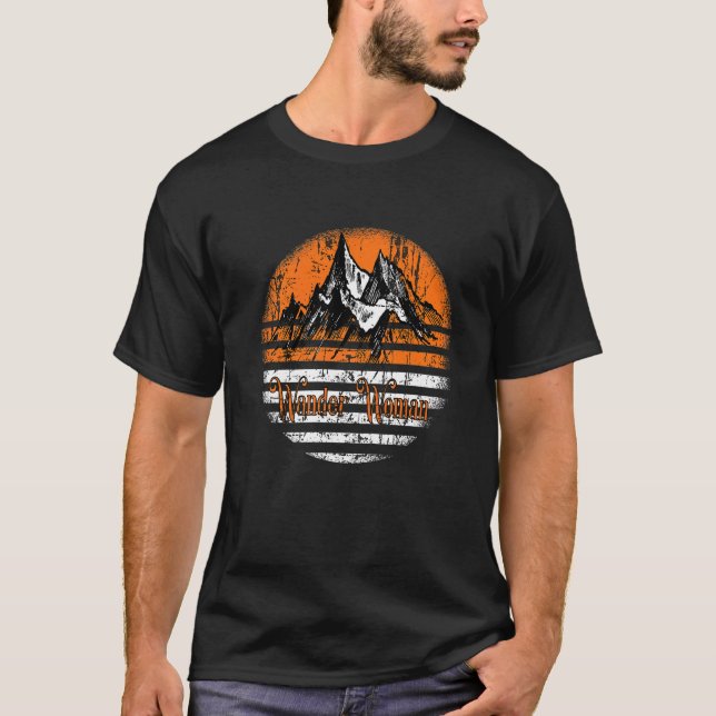 Hiking Woman Climbing Mountains Women's Trekking H T-Shirt (Front)