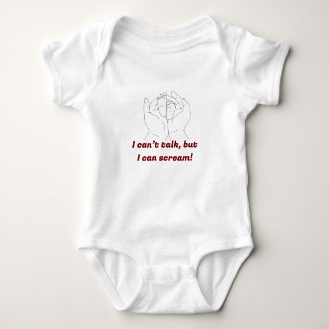"Hilarious & Adorable: Customised Baby Bodysuit (Front)