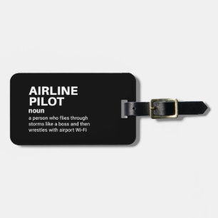 Hilarious Airline Pilot Definition Luggage Tag