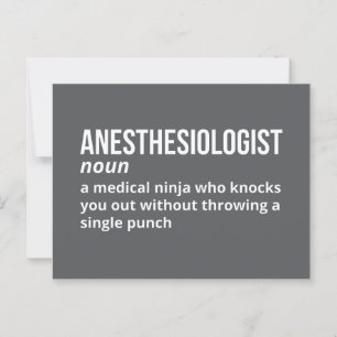 Hilarious Anaesthesiologist Definition Postcard