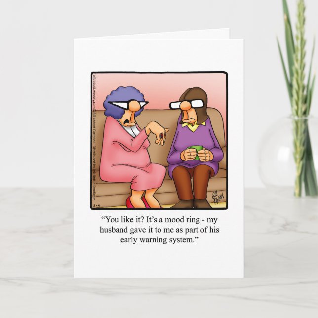 Hilarious Anniversary Humour Greeting Card (Front)