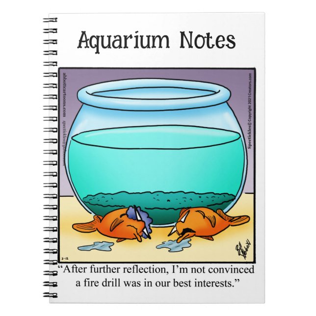 Hilarious Aquarium Humour Notebook (Front)