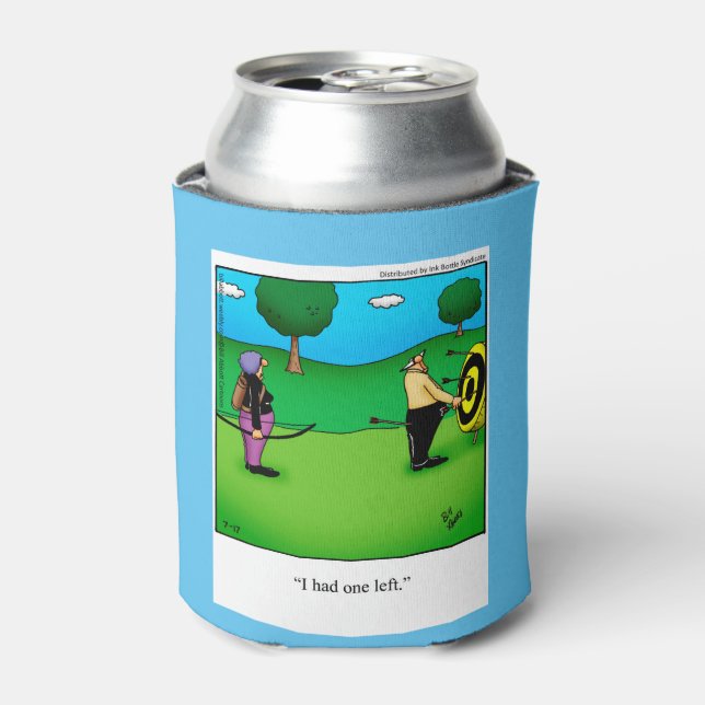 Hilarious Archery Humour Can Cooler Gift (Can Front)