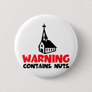 Hilarious atheist 6 cm round badge