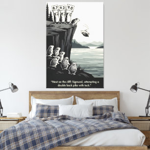 Hilarious Banksy Style Stencil Canvas Print