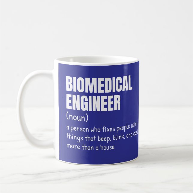 Hilarious Biomedical Engineering Definition Coffee Mug (Left)