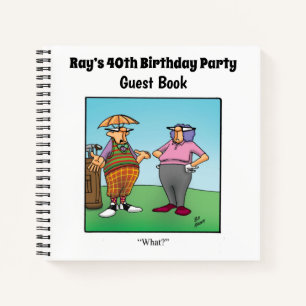 Hilarious Birthday Party Guestbook Notebook