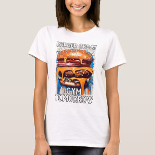 Hilarious BURGER Quote Vintage Retro Illustration T-Shirt