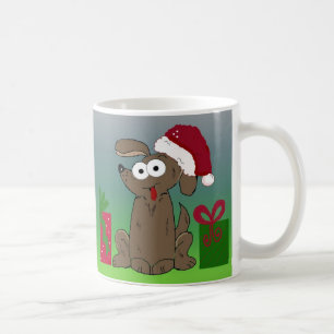 Hilarious Cartoon Christmas Dog Coffee Mug