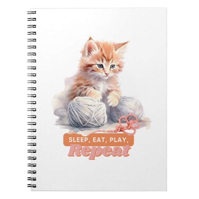 Hilarious Cat Quote for Animal Lovers Birthday Notebook (Front)