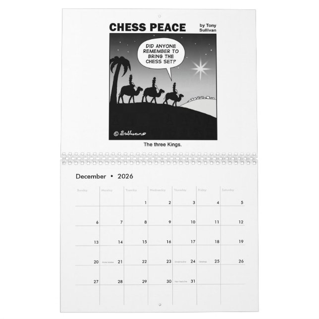 Hilarious Chess Peace 2022 calender Calendar (Dec 2026)