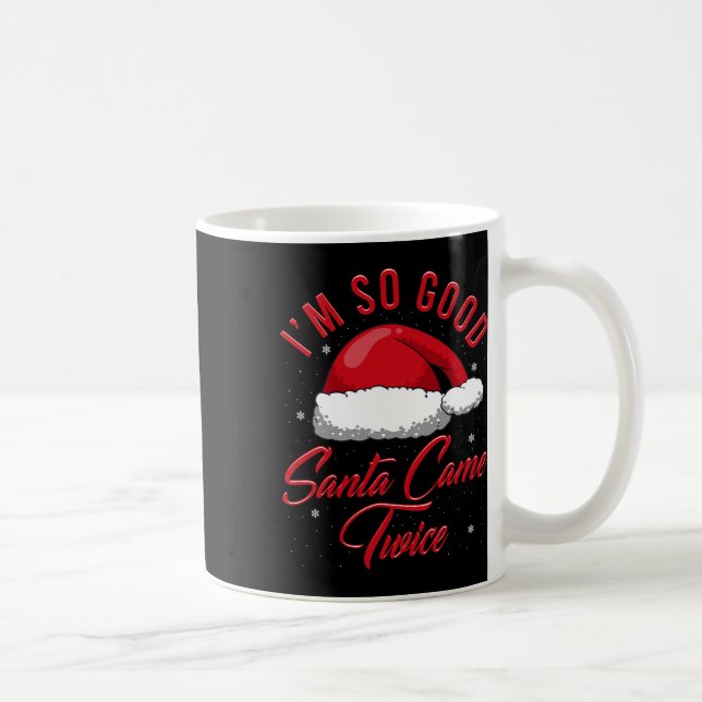 Hilarious Christmas Holiday Naughty Nice Santa Adu Coffee Mug (Right)