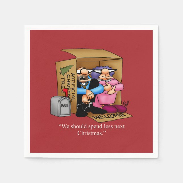 Hilarious Christmas Humour Party Napkins (Front)
