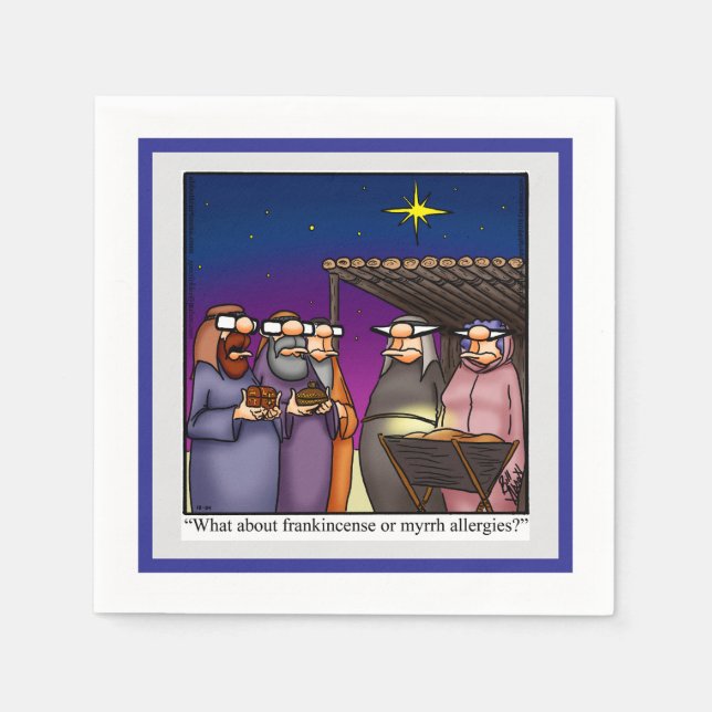 Hilarious Christmas Humour Party Napkins (Front)