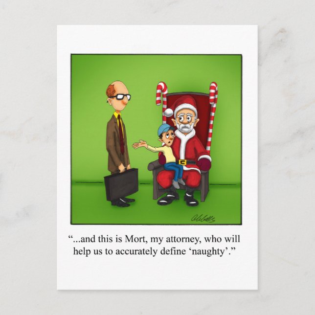Hilarious Christmas Humour Postcard (Front)