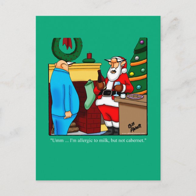 Hilarious Christmas Humour Postcard (Front)
