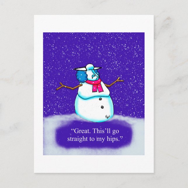 Hilarious Christmas Humour Postcard (Front)