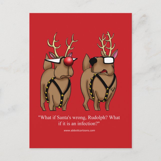 Hilarious Christmas Humour Postcard (Front)