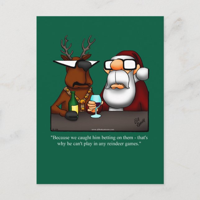 Hilarious Christmas Humour Postcard (Front)