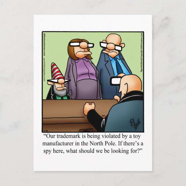 Hilarious Christmas Humour Postcard (Front)