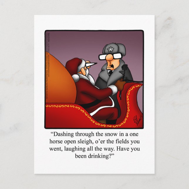 Hilarious Christmas Humour Postcard (Front)