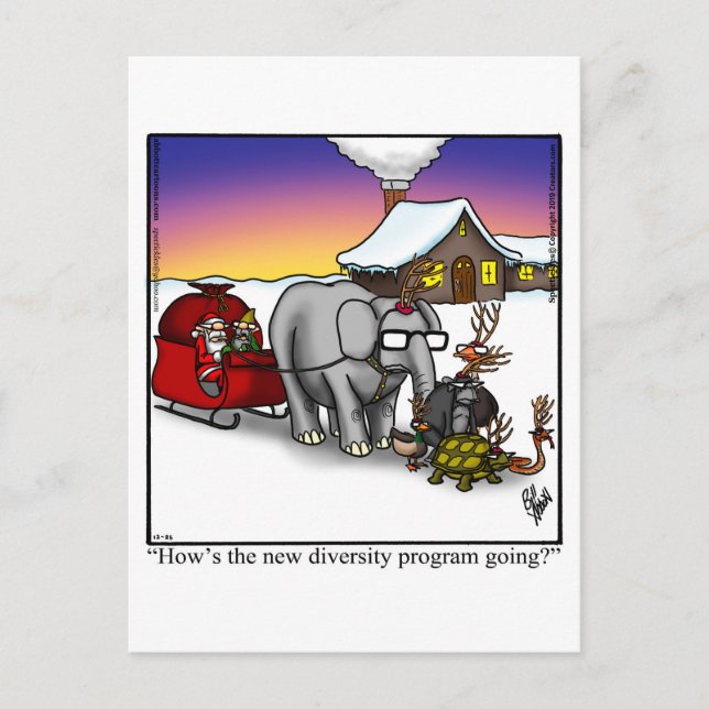 Hilarious Christmas Humour Postcard (Front)