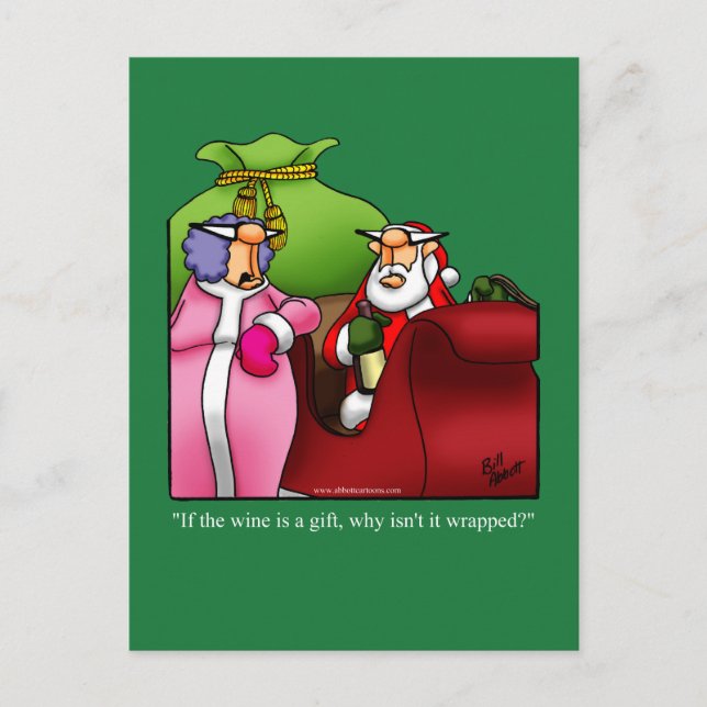 Hilarious Christmas Humour Postcard (Front)