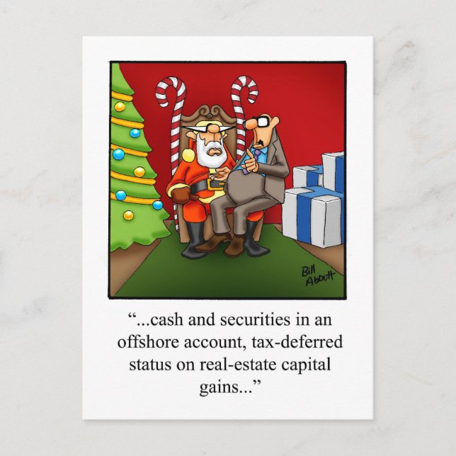 Hilarious Christmas Humour Postcard (Front)