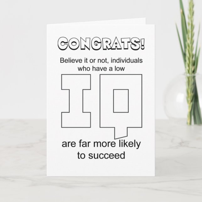 Hilarious congratulations graduate card (Front)