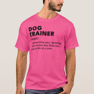 Hilarious Dograiner Definition Black retro T-Shirt