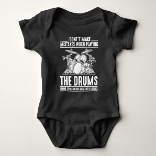 Hilarious Drumming Musician Percussion Drum Player Baby Bodysuit