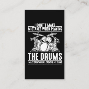 Hilarious Drumming Musician Percussion Drum Player Business Card