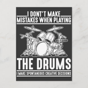 Hilarious Drumming Musician Percussion Drum Player Postcard