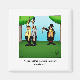 Hilarious Duelling Humour Magnet