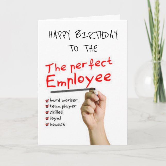 **HILARIOUS EMPLOYEE** FROM BOSS BIRTHDAY CARD (Front)