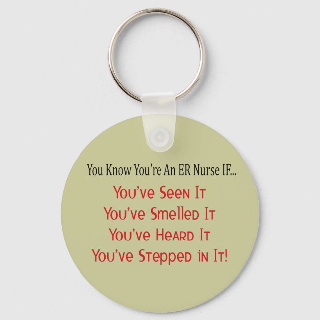Hilarious ER Nurse Gifts Key Ring (Front)