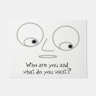 Hilarious Face Design Rude Doormat