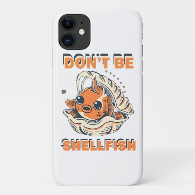 Hilarious Fish in a Shell Art Case-Mate iPhone Case (Back)
