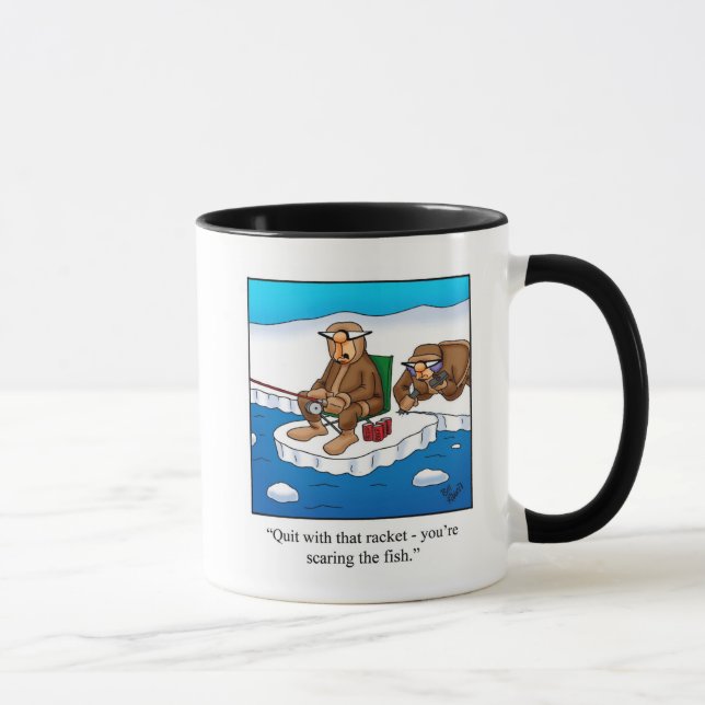 Hilarious Fishing Humour Coffee Mug (Right)