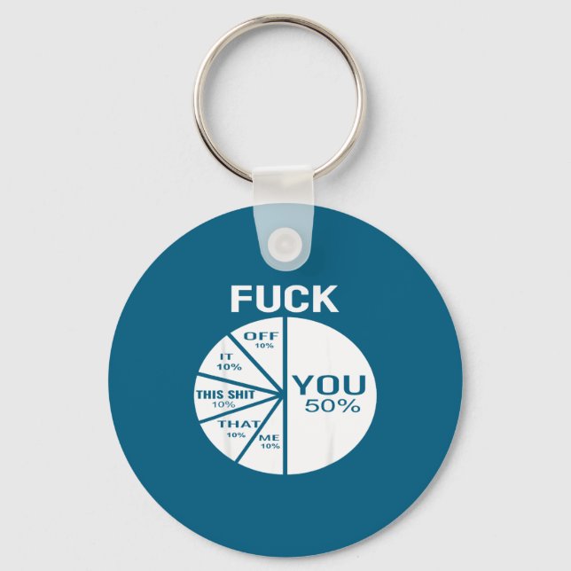 Hilarious For Cuss Word E Chart For Serial Swearer Key Ring (Front)