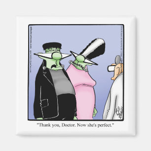 Hilarious Frankenstein Monster Humour Magnet