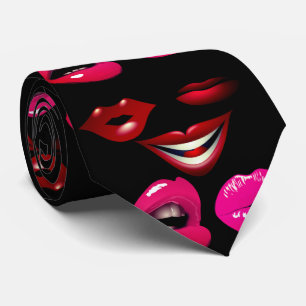 Hilarious Funky Sensual Lips Gigolo Playboy Tie