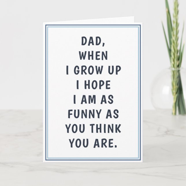 Hilarious Funny Dad Jokes Birthday Father's Day Card (Front)