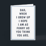 Hilarious Funny Dad Jokes Birthday Father's Day Card<br><div class="desc">Are you looking for a funny Father's Day card? Look at our Hilarious Funny Dad Jokes Birthday Father's Day Card! Great for anyone who loves humour.  Funny Card For Dad!</div>